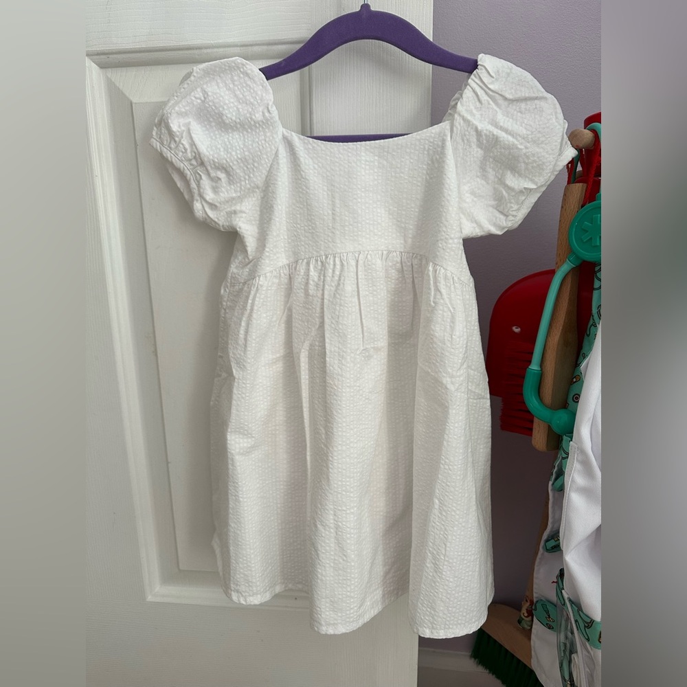 Janie and Jack white puff sleeve dress, 18-24 months